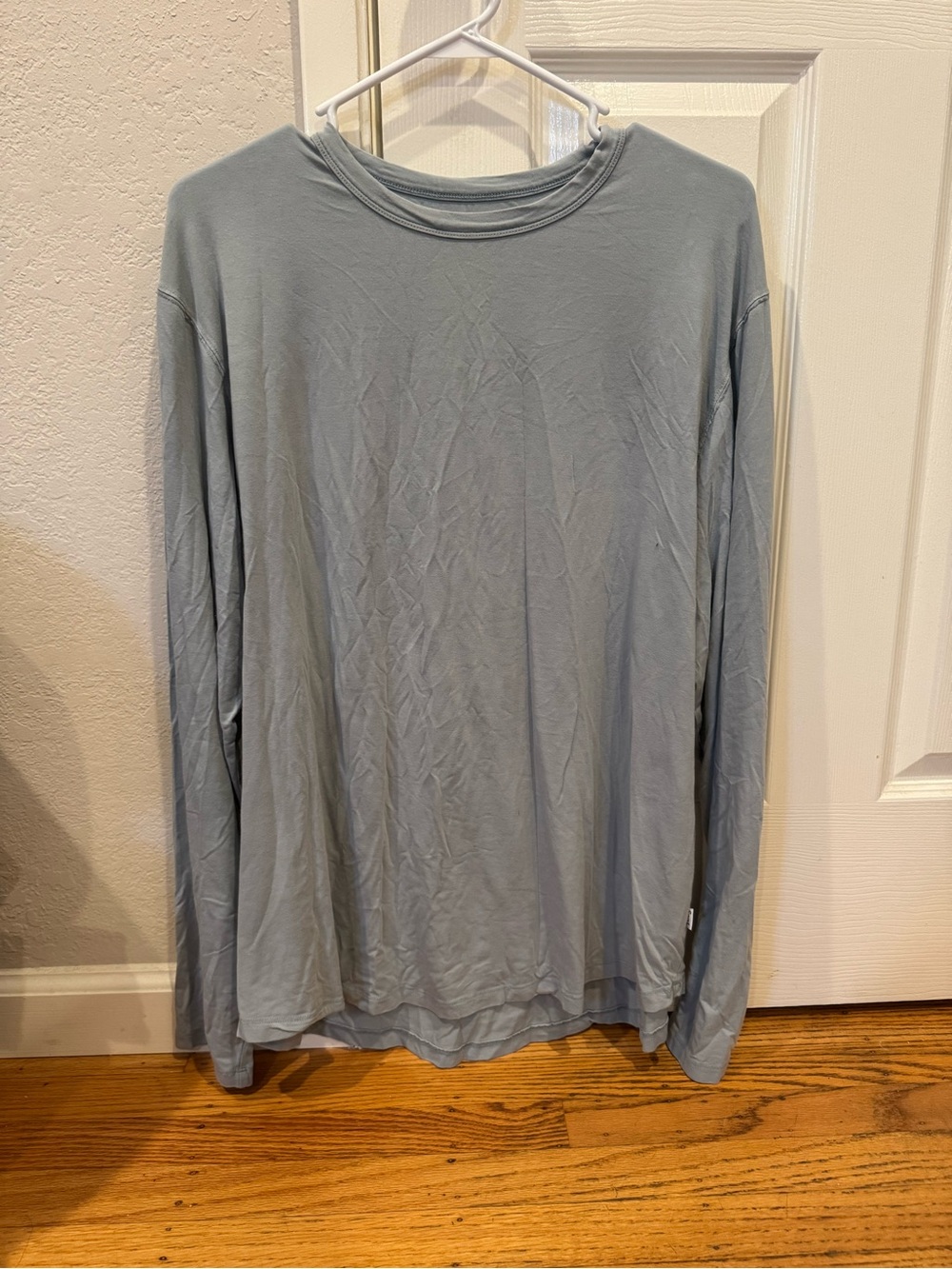 Cotton Tencel Long Sleeve Light Blue Shirt